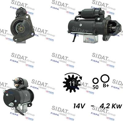 Sidat S12ML0299A2 - Стартер www.autospares.lv