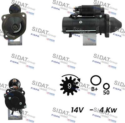 Sidat S12ML0265A2 - Стартер www.autospares.lv