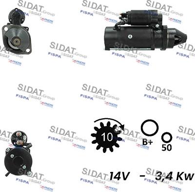 Sidat S12ML0289A2 - Starter www.autospares.lv