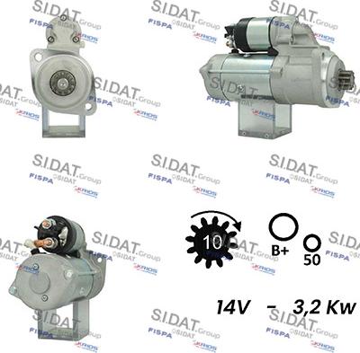 Sidat S12ML0709 - Стартер www.autospares.lv