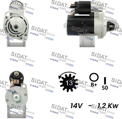 Sidat S12ML0721A2 - Стартер www.autospares.lv