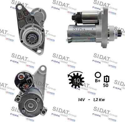 Sidat S12VA0442A2 - Starteris autospares.lv