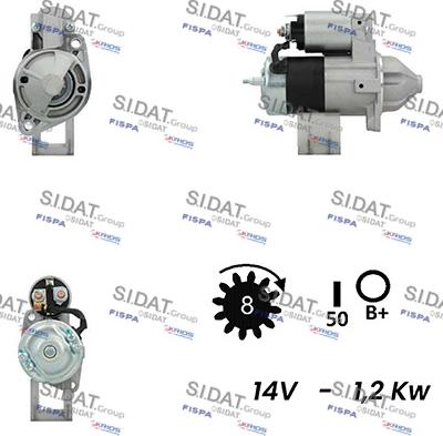 Sidat S12VA0409A2 - Starteris autospares.lv