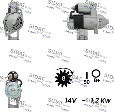 Sidat S12VA0409 - Starter www.autospares.lv