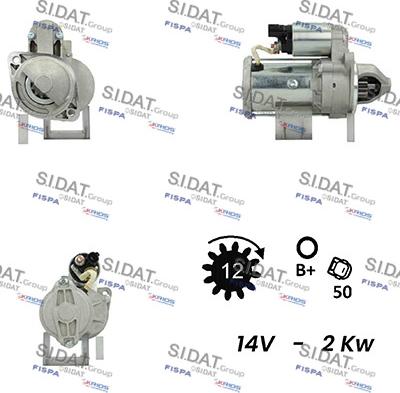 Sidat S12VA0412A2 - Starteris www.autospares.lv