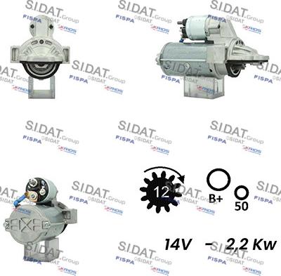 Sidat S12VA0482A2 - Starteris autospares.lv