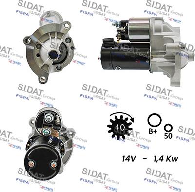 Sidat S12VA0433A2 - Starteris www.autospares.lv