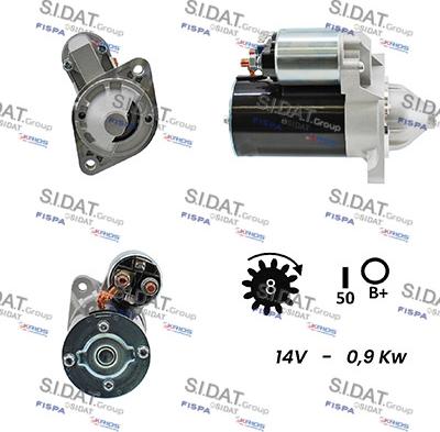 Sidat S12VA0554 - Стартер www.autospares.lv