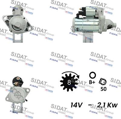 Sidat S12VA0588A2 - Starteris autospares.lv