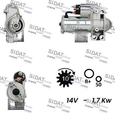 Sidat S12VA0614A2 - Starteris www.autospares.lv