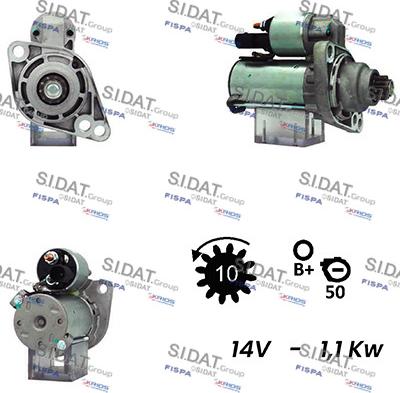 Sidat S12VA0094 - Стартер www.autospares.lv