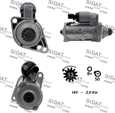 Sidat S12VA0095 - Starteris autospares.lv