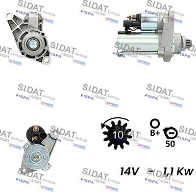 Sidat S12VA0093A2 - Starteris www.autospares.lv