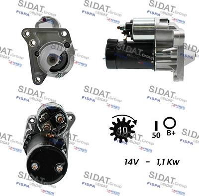 Sidat S12VA0051A2 - Starter www.autospares.lv