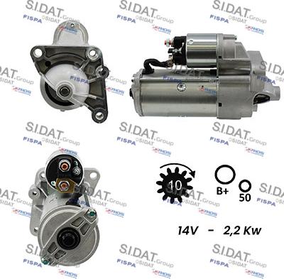 Sidat S12VA0052A2 - Starteris autospares.lv