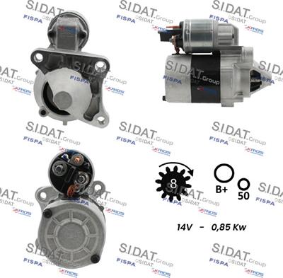 Sidat S12VA0061 - Стартер www.autospares.lv