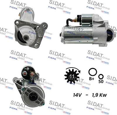 Sidat S12VA0062A2 - Starteris www.autospares.lv