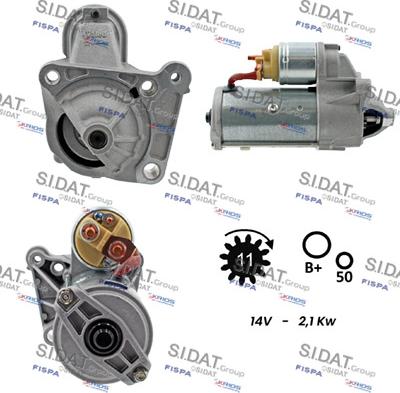 Sidat S12VA0062 - Стартер www.autospares.lv