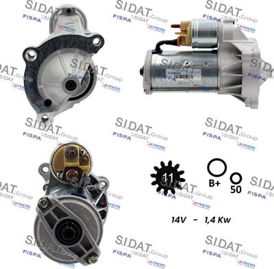 Sidat S12VA0005A2 - Starter www.autospares.lv