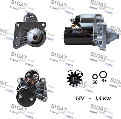 Sidat S12VA0001A2 - Starteris autospares.lv