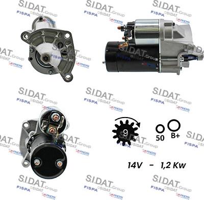 Sidat S12VA0002A2 - Starteris autospares.lv