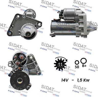 Sidat S12VA0014A2 - Starter www.autospares.lv