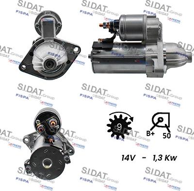 Sidat S12VA0017A2 - Стартер www.autospares.lv