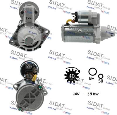 Sidat S12VA0084 - Starteris autospares.lv