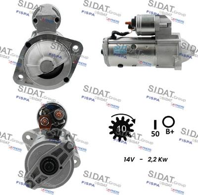 Sidat S12VA0085 - Стартер www.autospares.lv