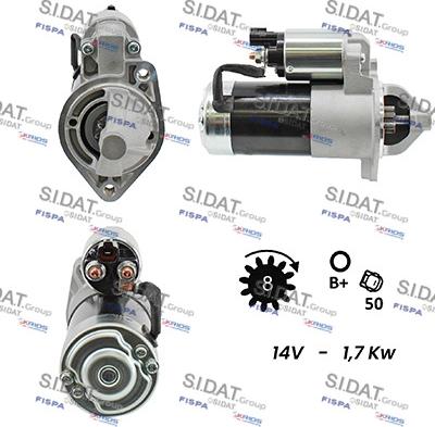 Sidat S12VA0086A2 - Starteris www.autospares.lv