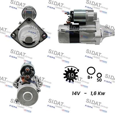 Sidat S12VA0081A2 - Starter www.autospares.lv