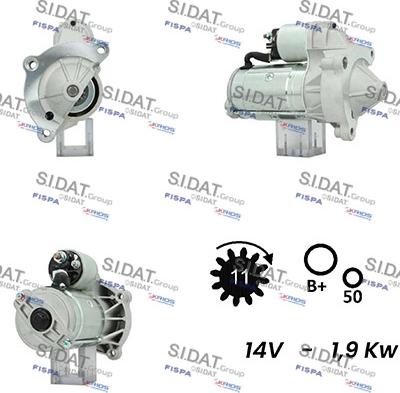 Sidat S12VA0035A2 - Starteris autospares.lv