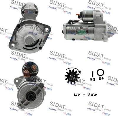 Sidat S12VA0024 - Стартер www.autospares.lv