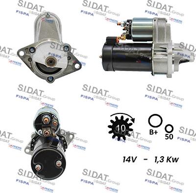 Sidat S12VA0025A2 - Стартер www.autospares.lv