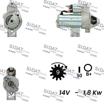 Sidat S12VA0026A2 - Starteris autospares.lv