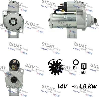 Sidat S12VA0027A2 - Starteris www.autospares.lv