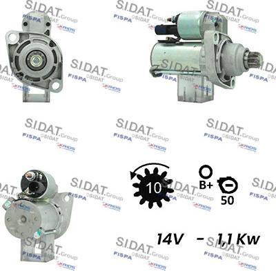 Sidat S12VA0144 - Starteris autospares.lv