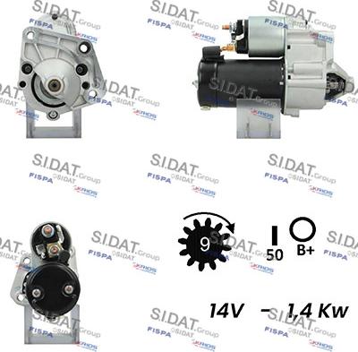 Sidat S12VA0151A2 - Starteris autospares.lv