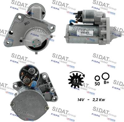 Sidat S12VA0153 - Starteris www.autospares.lv