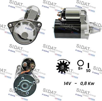 Sidat S12VA0108A2 - Starteris autospares.lv