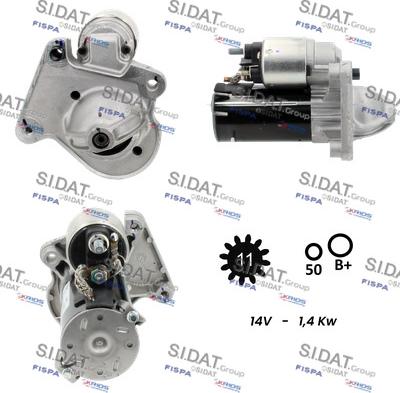 Sidat S12VA0102 - Стартер www.autospares.lv