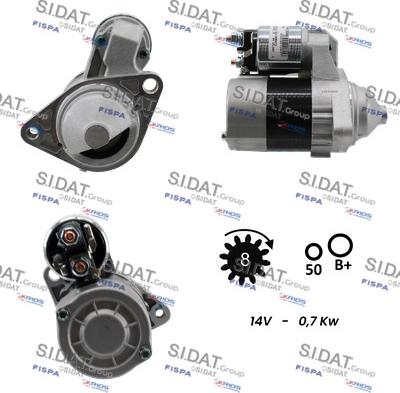 Sidat S12VA0132 - Starteris www.autospares.lv