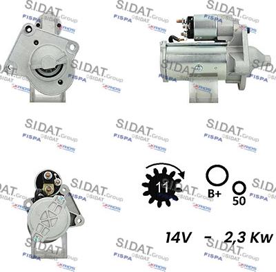 Sidat S12VA0124A2 - Starteris autospares.lv