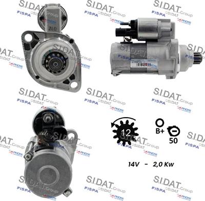 Sidat S12VA0851 - Starteris autospares.lv