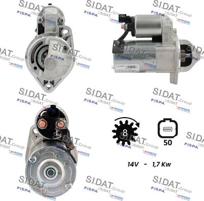 Sidat S12VA0814 - Starter www.autospares.lv