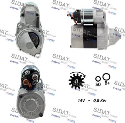 Sidat S12VA0837A2 - Starteris autospares.lv