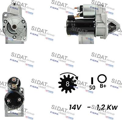 Sidat S12VA0325A2 - Starteris autospares.lv