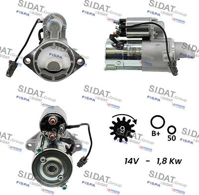 Sidat S12VA0205A2 - Starteris www.autospares.lv