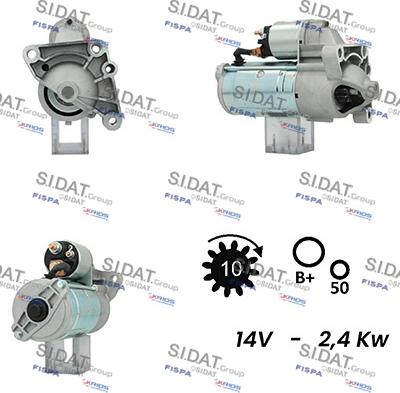 Sidat S12VA0281A2 - Стартер www.autospares.lv