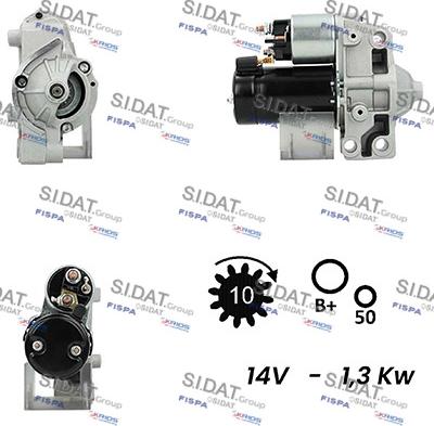 Sidat S12VA0239A2 - Стартер www.autospares.lv